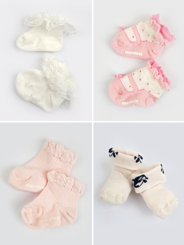日本名牌Miki House婴儿小袜子（4双）