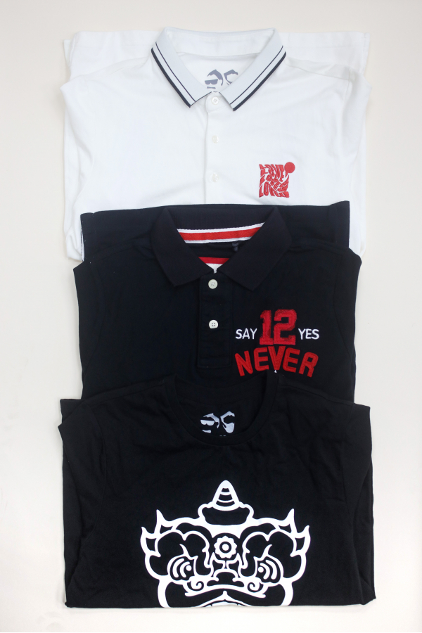 样板 短袖 T恤+POLO 3件 S码