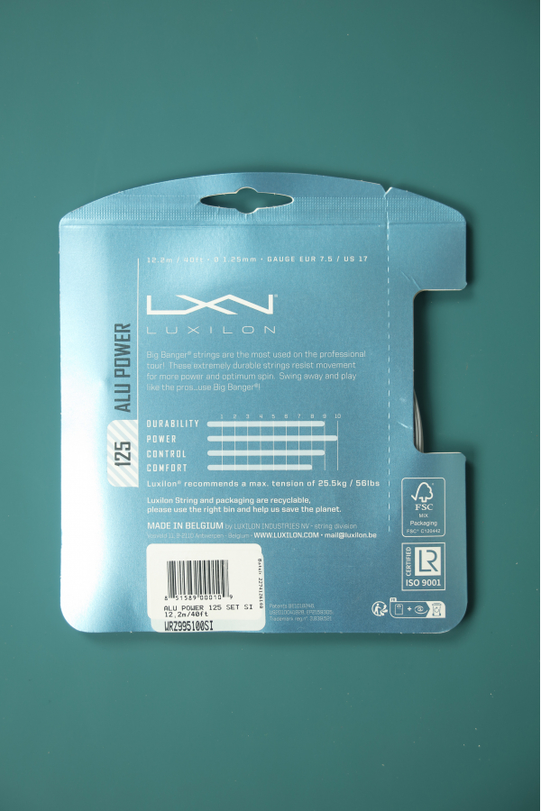 全新 Luxilon力士浪 1.25 ALU POWER 网球线 限量款灰色
