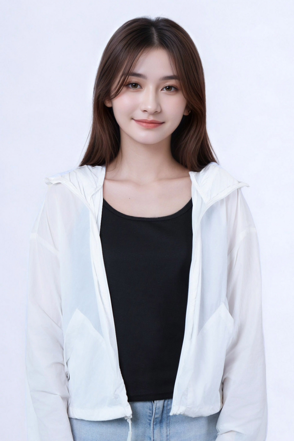 UPF50+速干防晒衣女款白色