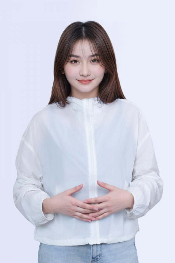 UPF50+速干防晒衣女款白色