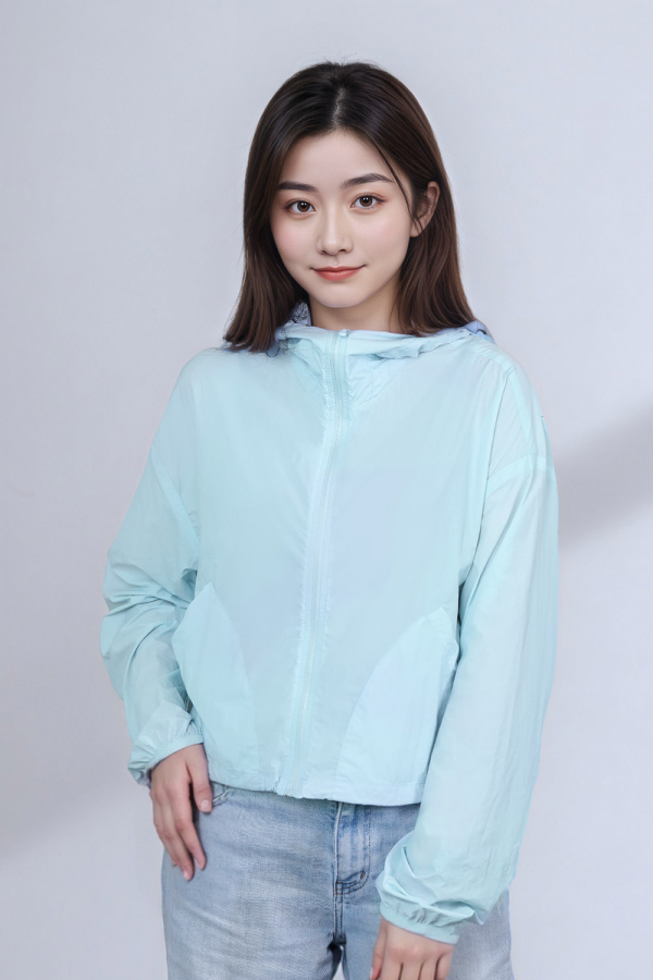 UPF50+速干防晒衣女款蓝色