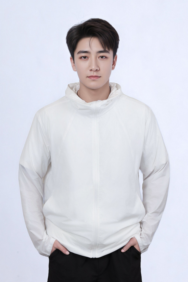 UPF50+速干防晒衣男款白色