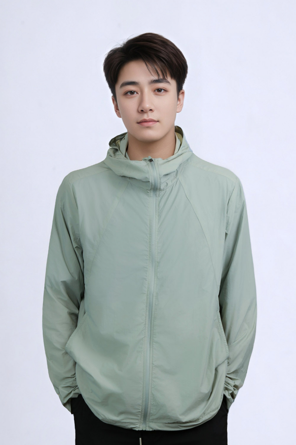 UPF50+速干防晒衣男款灰绿色