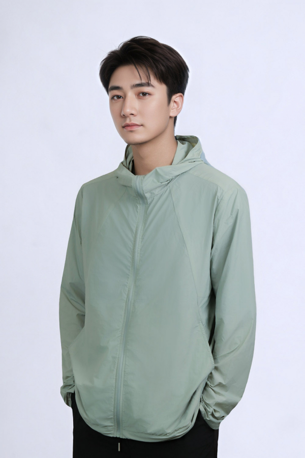 UPF50+速干防晒衣男款灰绿色
