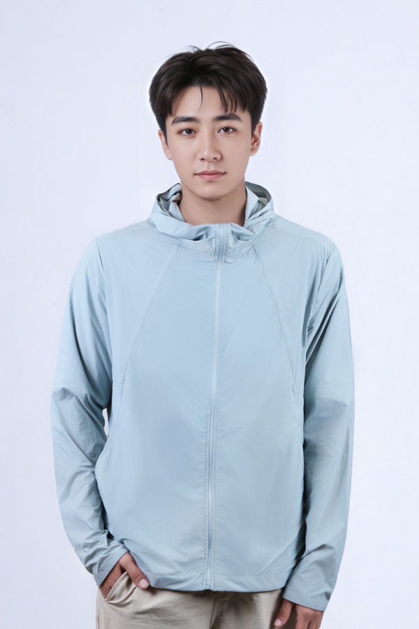 UPF50+速干防晒衣男款灰蓝色