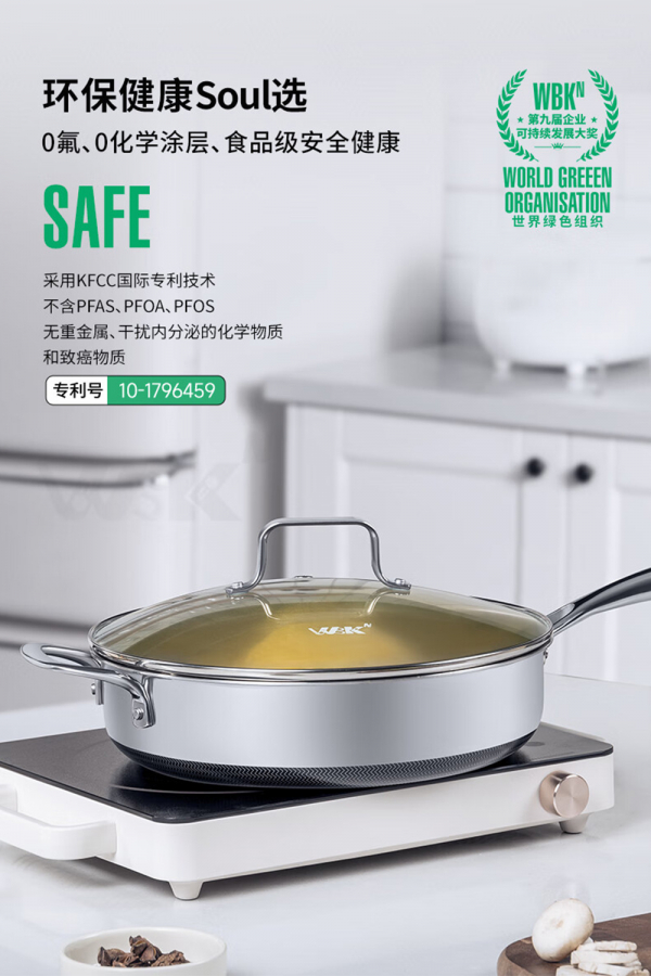 WBK蓝钻陶瓷不锈钢汤锅28cm