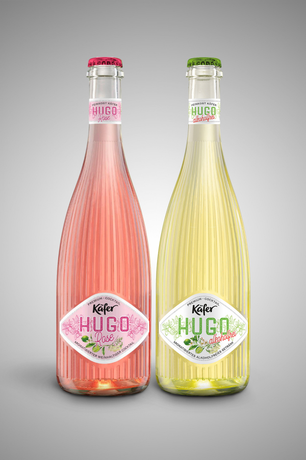 馥达HUGO无醇微气泡鸡尾酒1瓶+桃红微气泡鸡尾酒1瓶