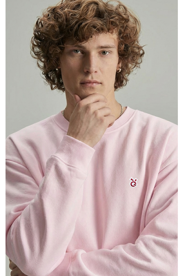 LoveQ圆领卫衣粉色