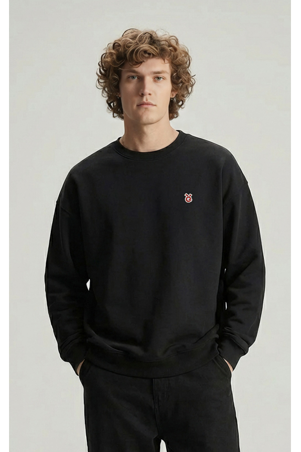 LoveQ圆领卫衣黑色