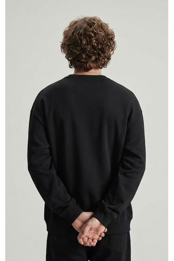 LoveQ圆领卫衣黑色