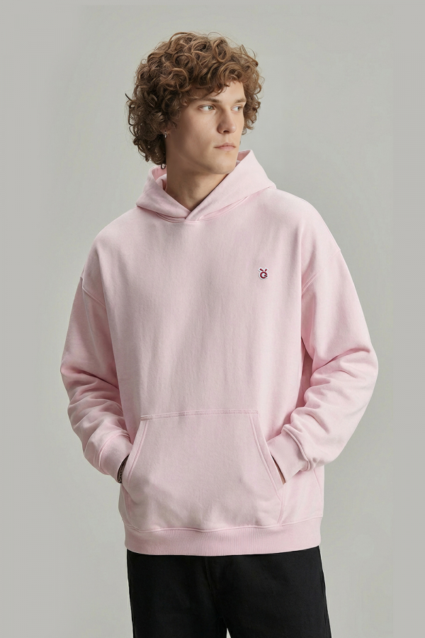 LoveQ连帽卫衣粉色