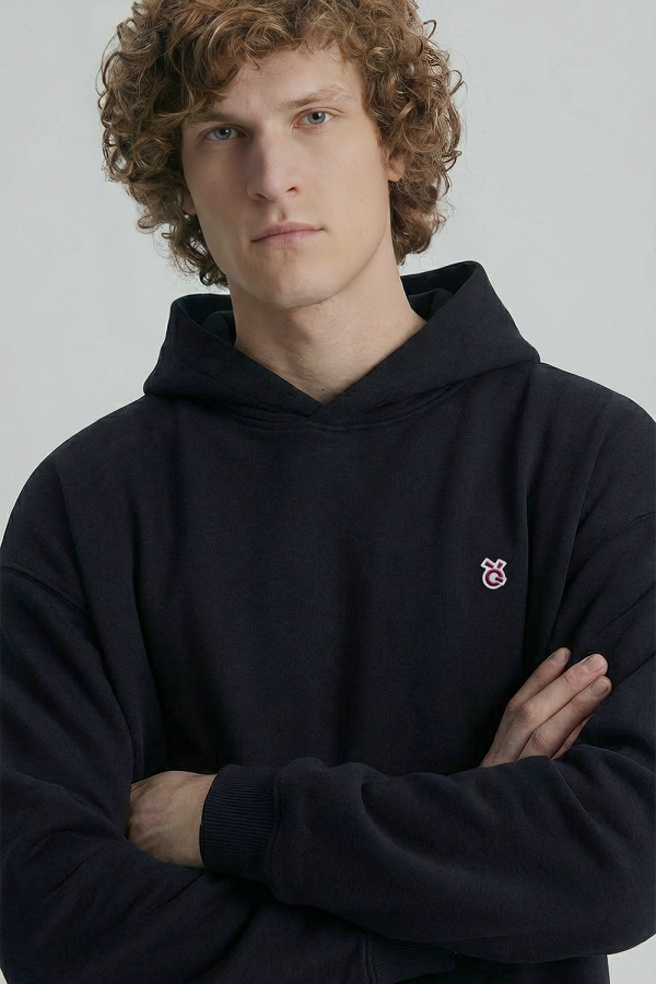 LoveQ连帽卫衣黑色