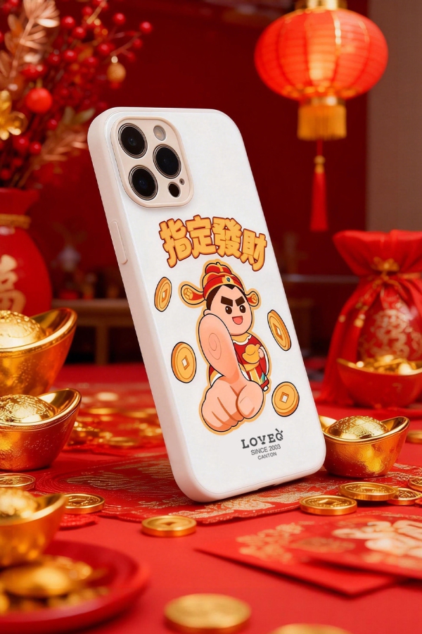 指定发财冰感玻璃手机壳