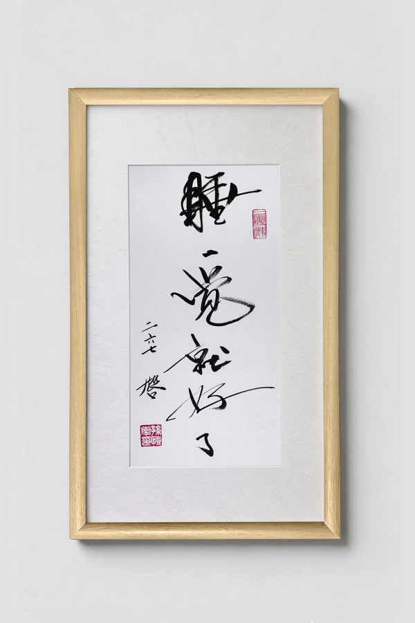 Hugo书法作品 睡一觉就好了
