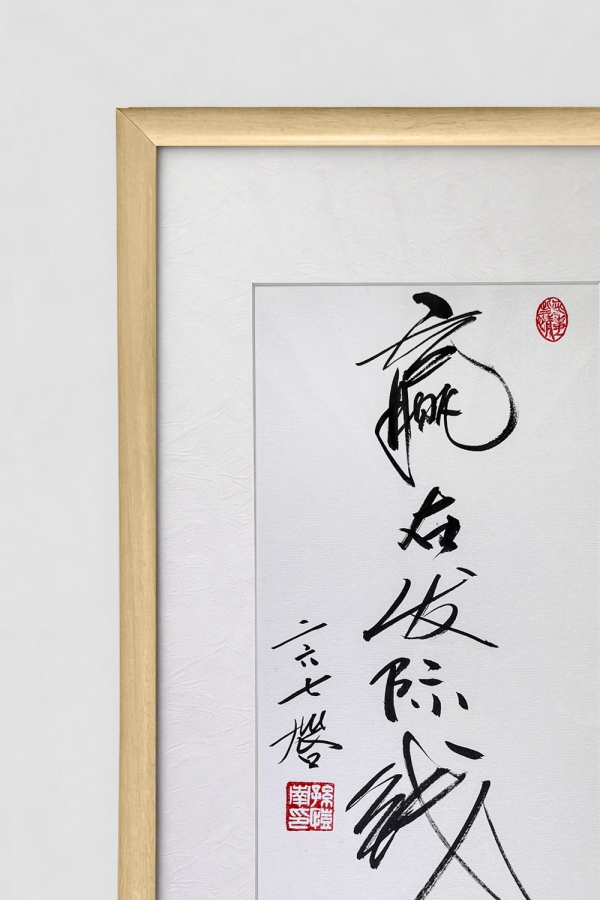 Hugo书法作品 赢在发际线